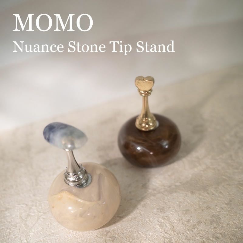 sold out！ネイルチップスタンド オリジナル GRACEロゴ 天然石 MOMO ニュアンス ストーン チップスタンド | nail for all